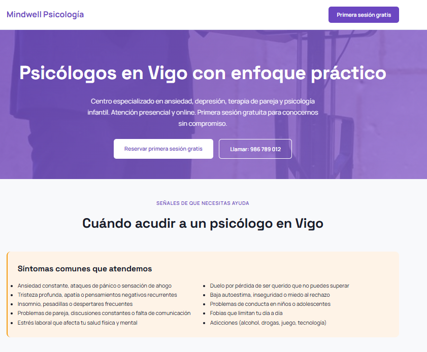 Demo Centro Mindwell Psicología